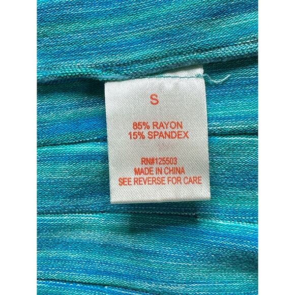 Torn‎ by Ronny Kobo Dress Womens Small Fit & Flare Skater Mini Blue Ribbed Knit - Picture 7 of 9